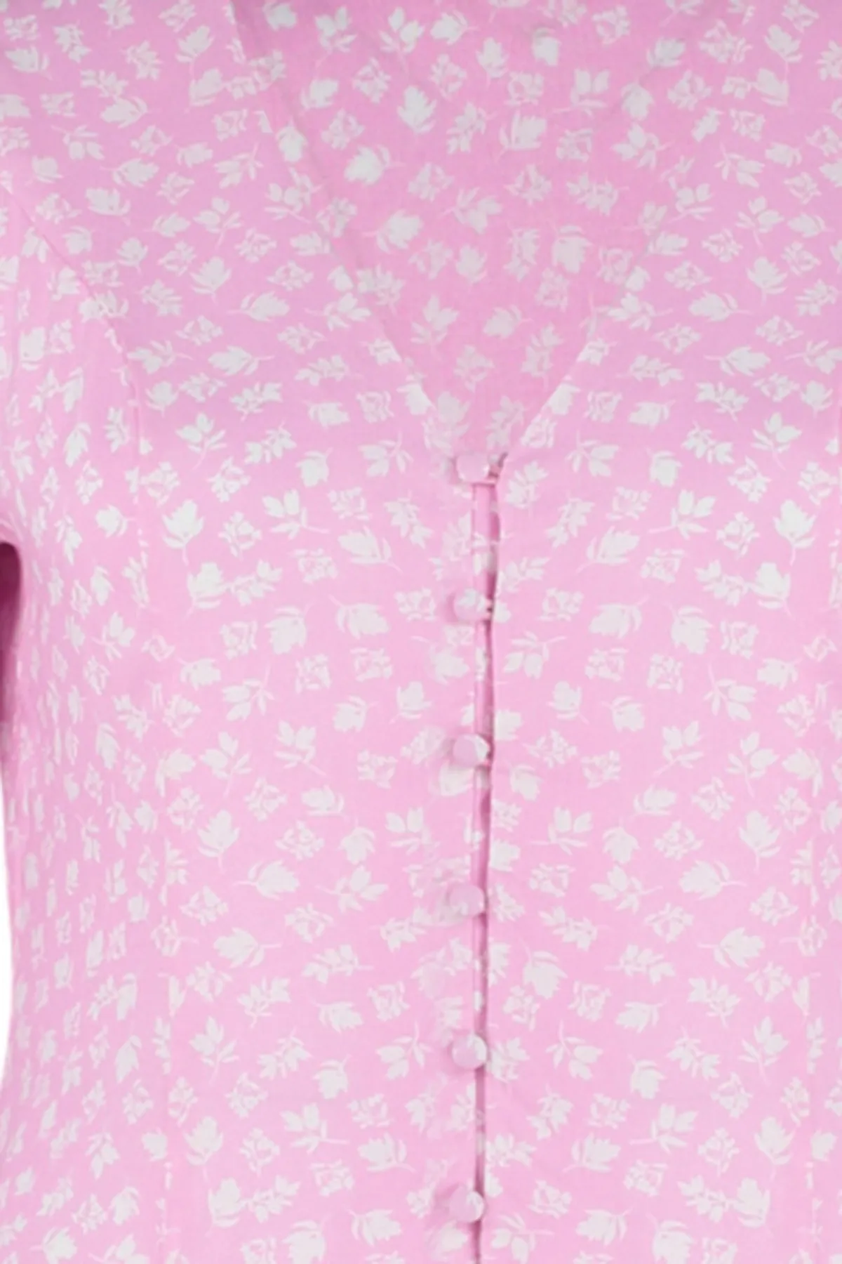 Trendyol Curve  Rosa gewebtes Kleid mit Blumenmuster TBBSS23AH00102