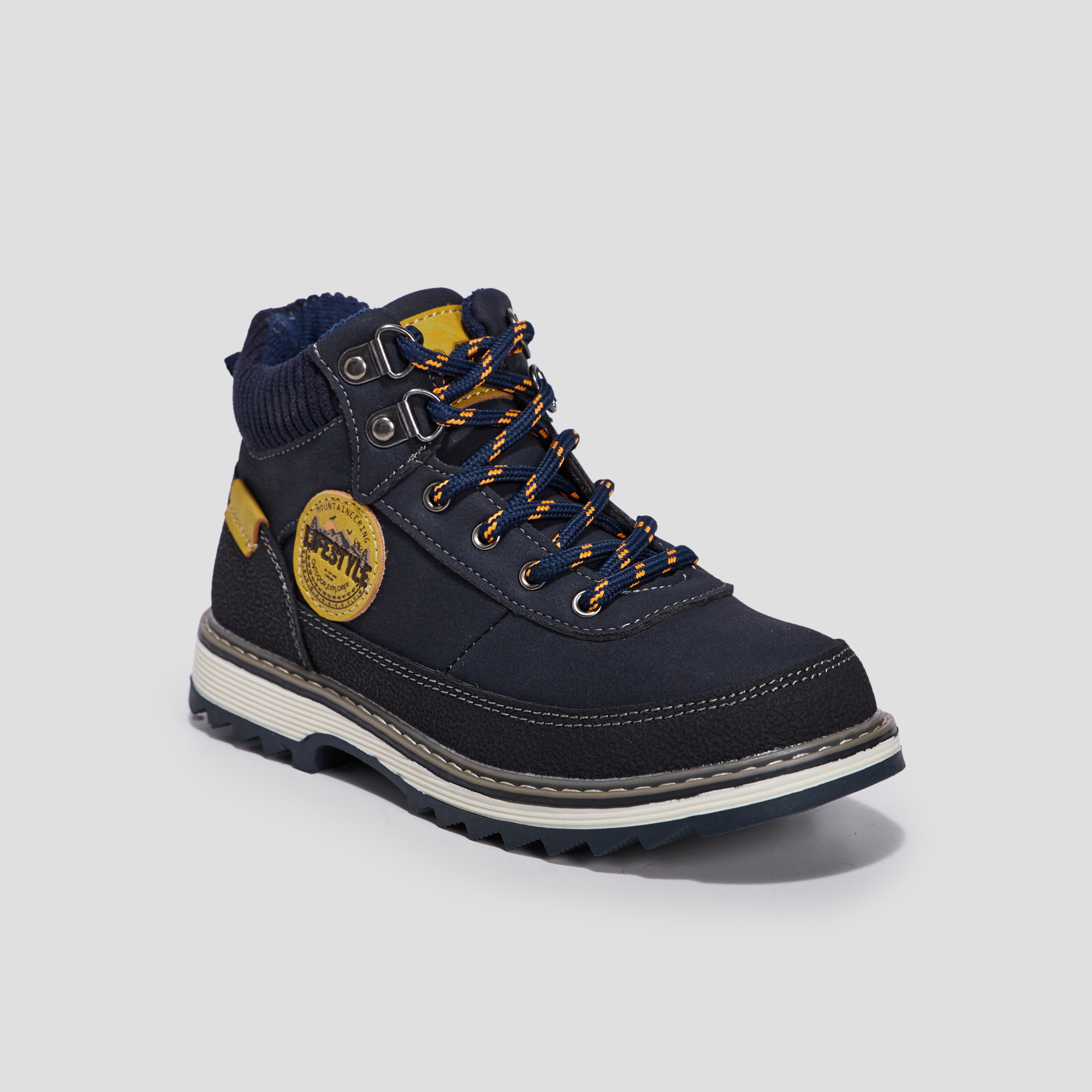 Bottines crantées Trappeur bleu marine garçon | La Halle