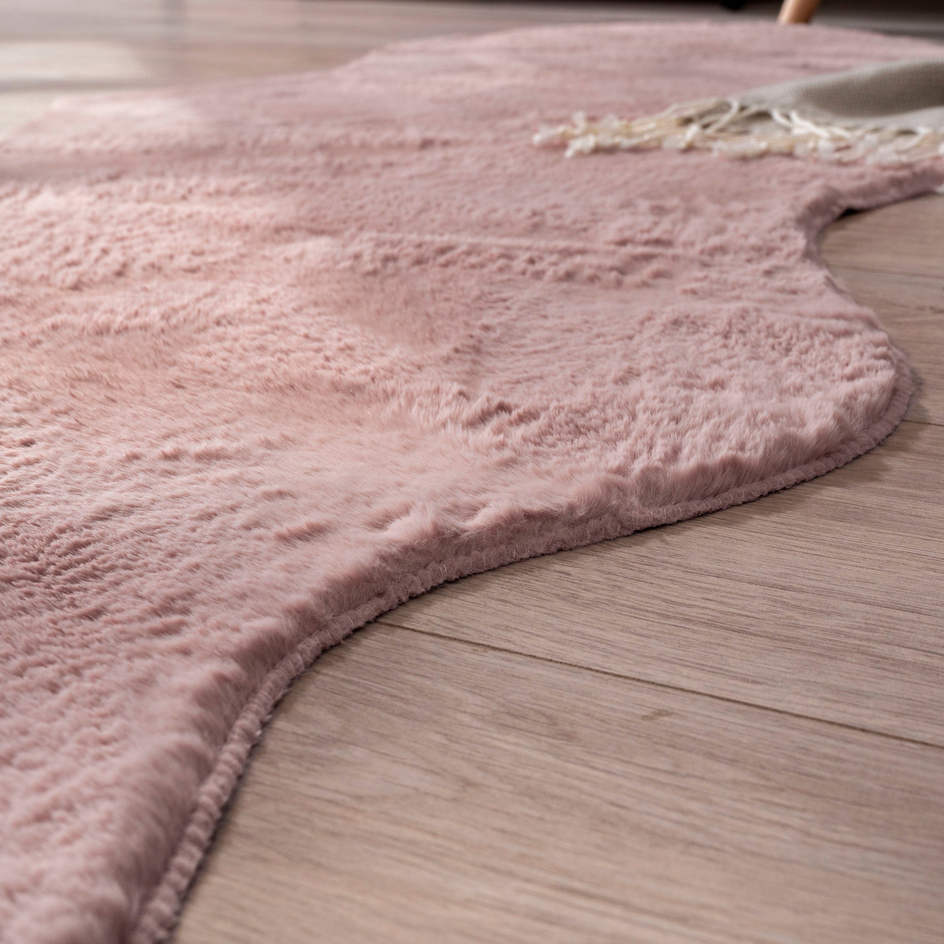 Fellteppich Pelt 640, Paco Home, fellförmig, Höhe: 16 mm, Kunstfell, Uni Farben, sehr weicher Flor