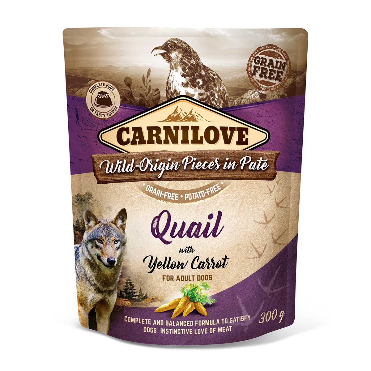 Carnilove Dog Pouch Paté - Quail with Yellow Carrot bei ZooRoyal