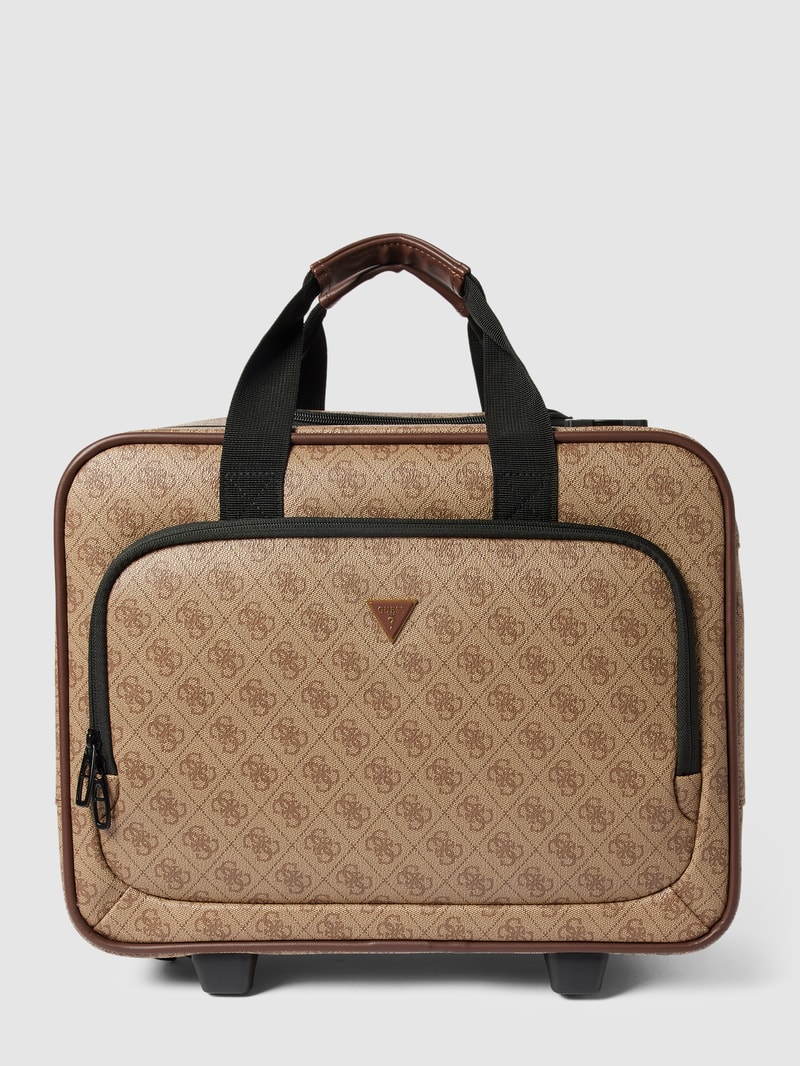 Trolley mit Allover-Muster Modell 'VEZZOLA' in beige