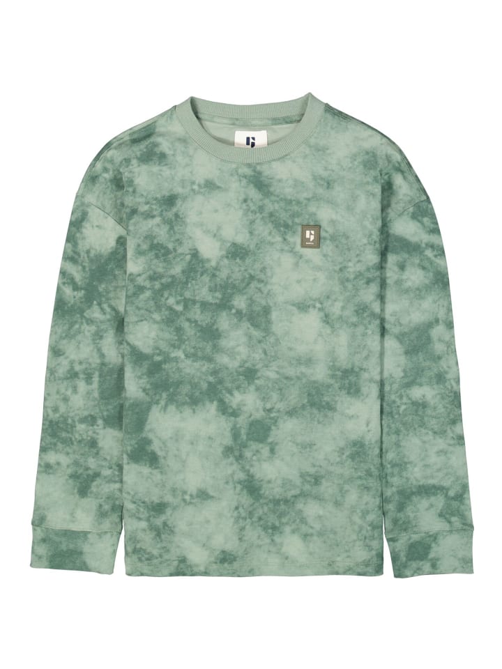Garcia Langarmshirt mit Batik-Muster in rucola günstig kaufen