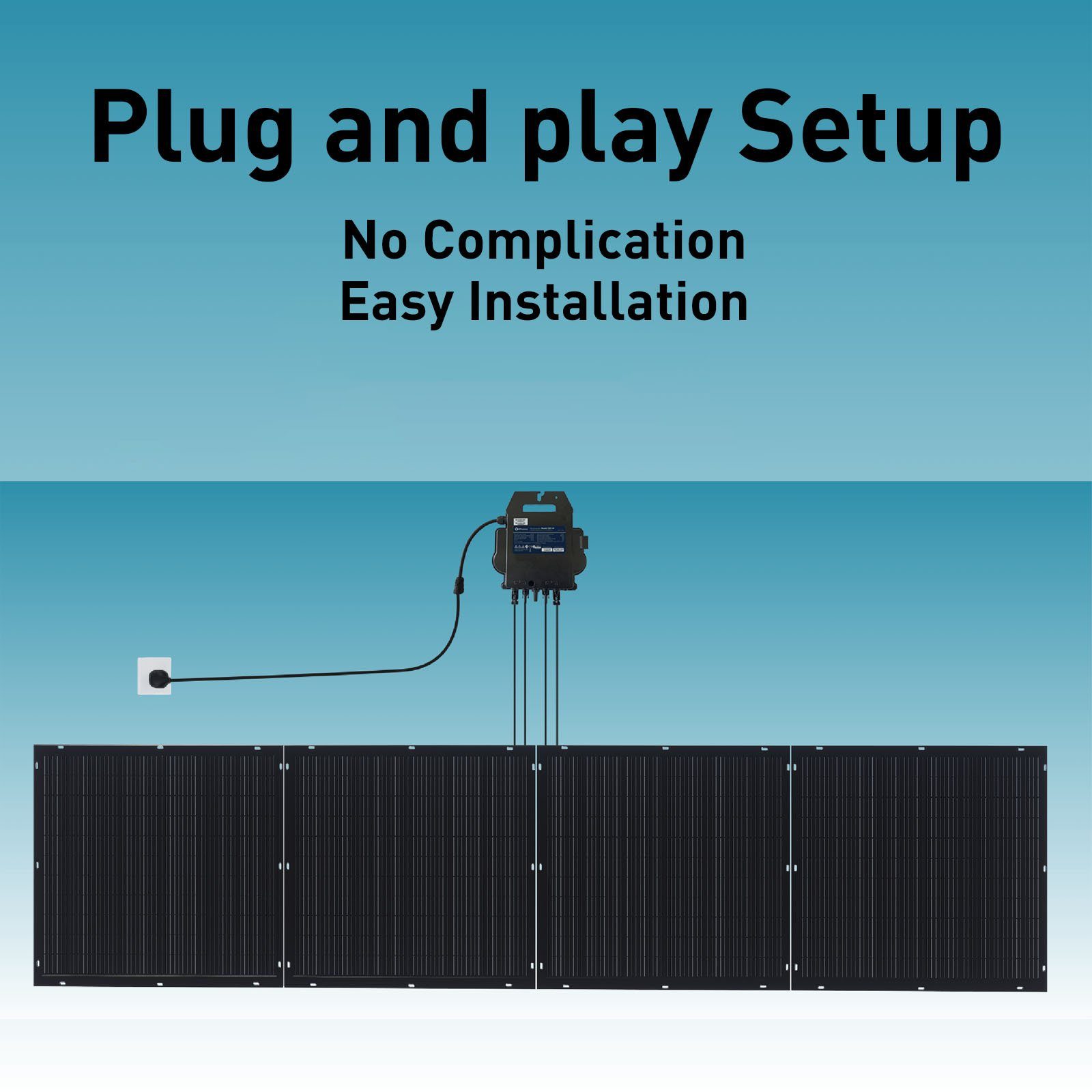 APEX Solar Solaranlage Balkon Solar-Stromerzeugermodul, (800W Mikro-Wechselrichter + 1000W flexibles Solarmodul)
