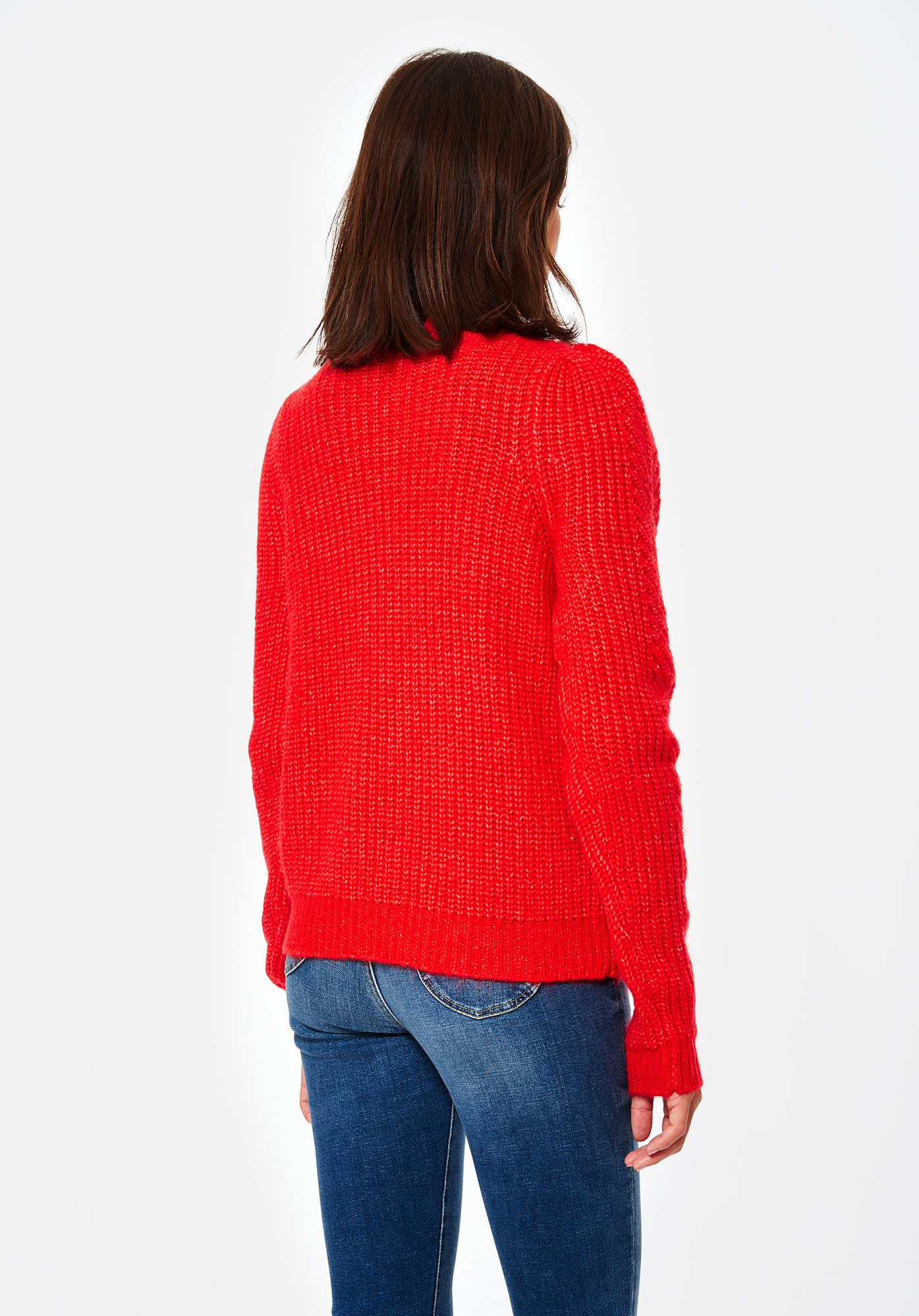 FOUJE  Pull en maille rouge Femme