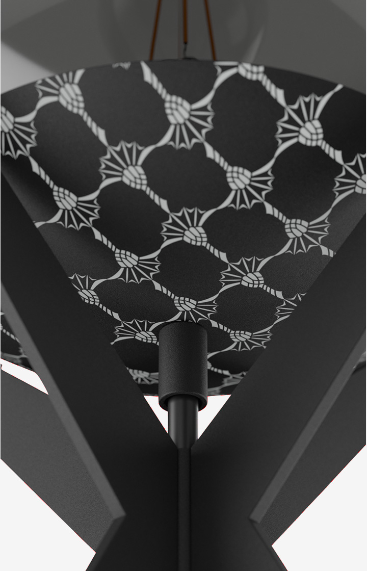 JOOP! CURVES LIGHTS Tischleuchte, Transparent-Glas/Schwarz
