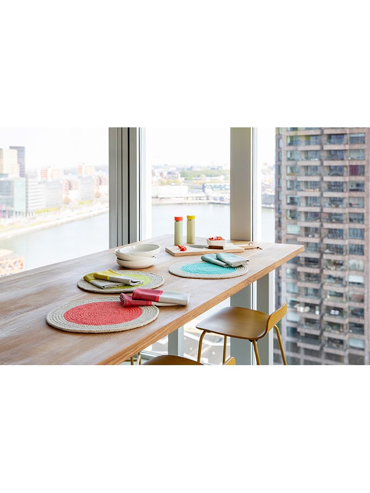 Remember 2er-Set: Tischset in Beige/ Limette - Ø 38 cm günstig kaufen onesize
