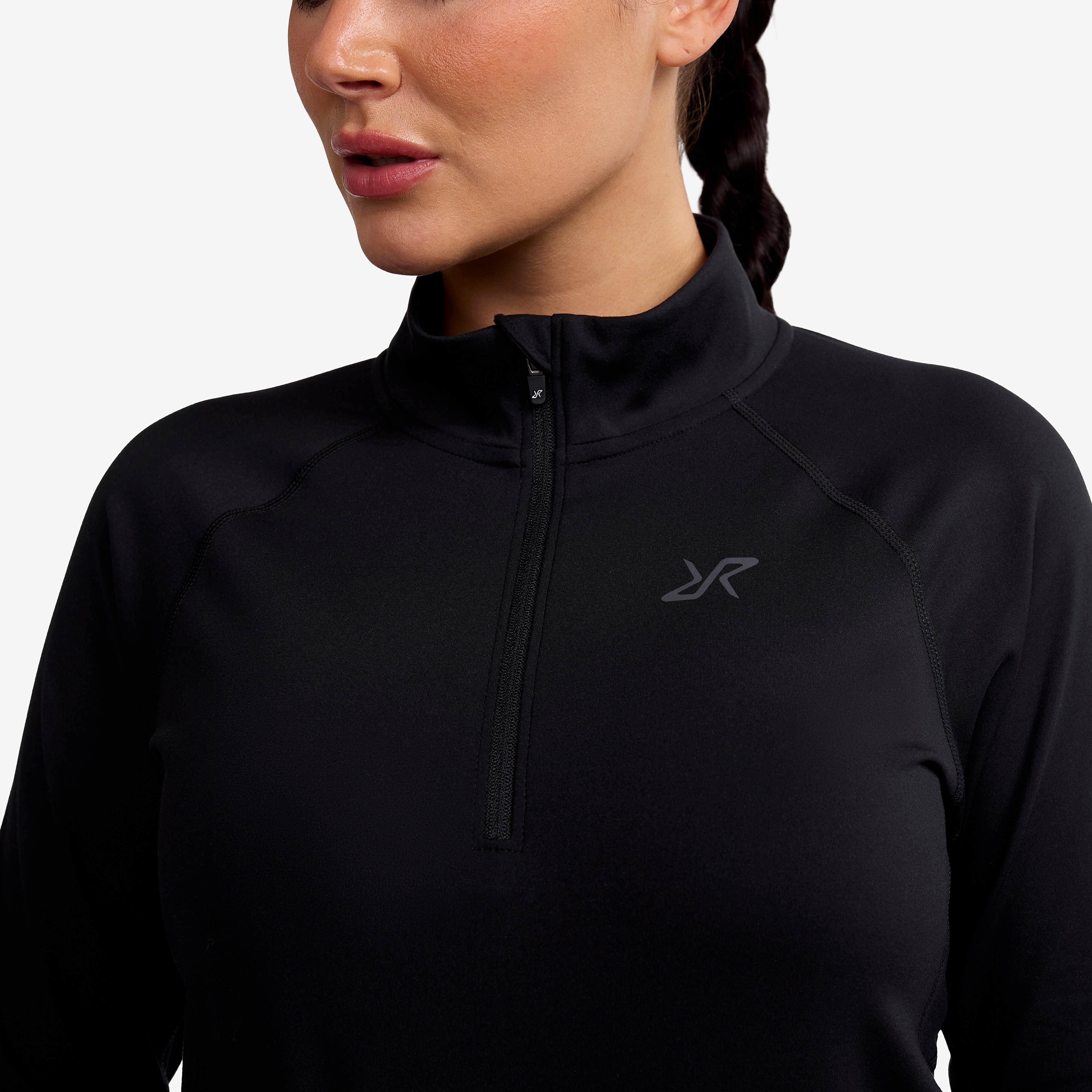 Prep Half-zip Top Femme Black