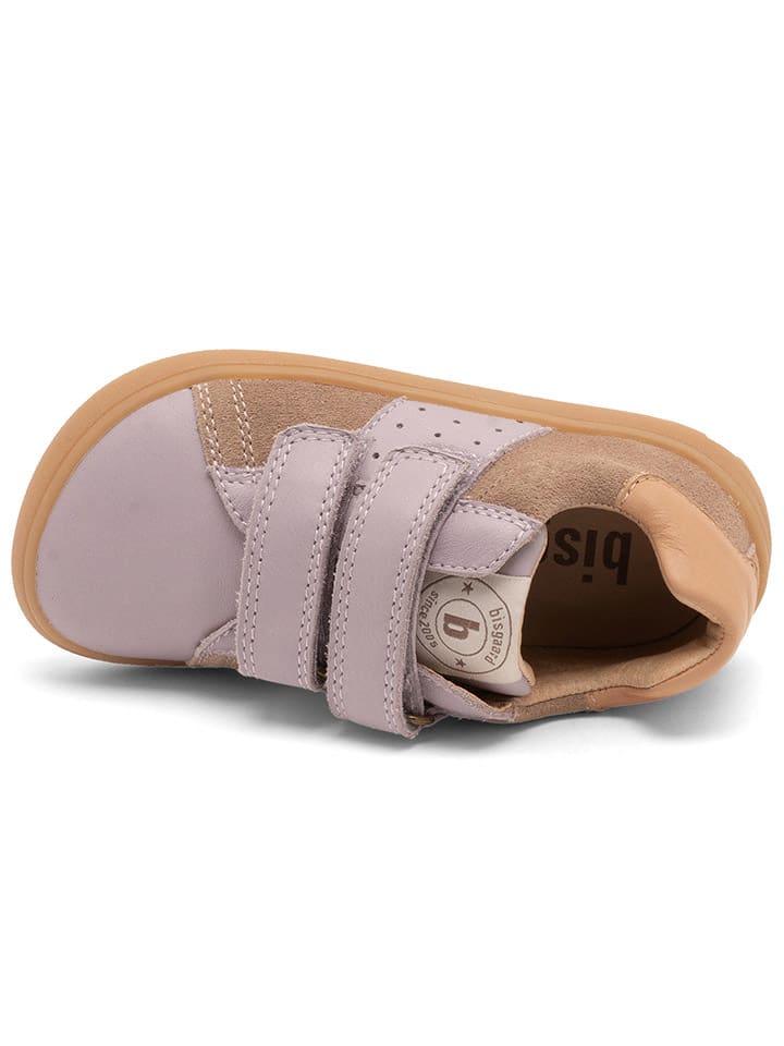bisgaard Leder-Sneakers in Lila/ Hellbraun günstig kaufen