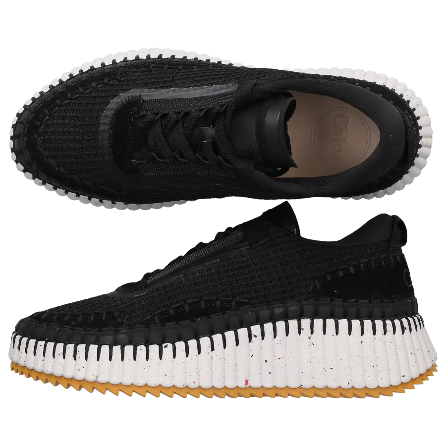 Chloé - Sneaker low NAMA Baumwolle - schwarz