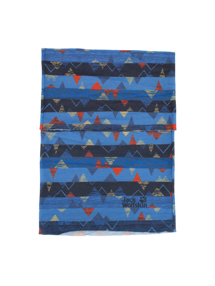 Jack Wolfskin Accessoires Print Headgear Tube Neck Warmer in Blau günstig kaufen onesize