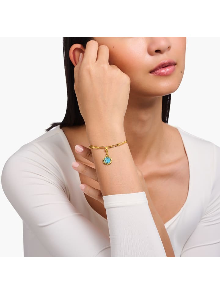 Thomas Sabo Charm-Anhänger in gold, türkis günstig kaufen onesize