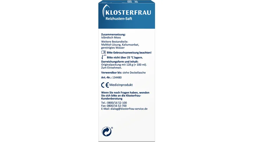 Klosterfrau Reizhustensaft 100 ml
