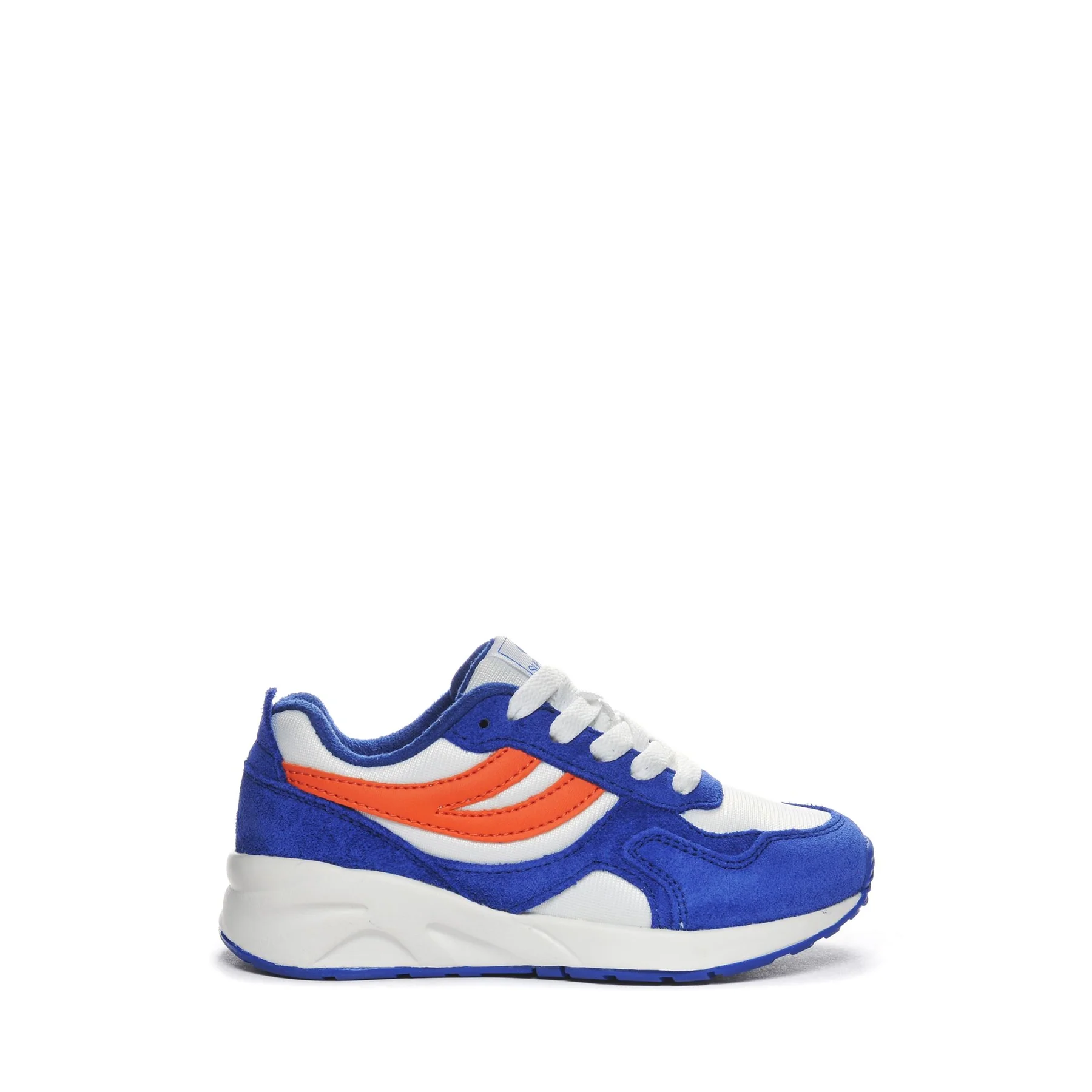 4073 KIDS TRAINING POLY SUEDE-BLUE ROYAL-WHITE-ORANGE