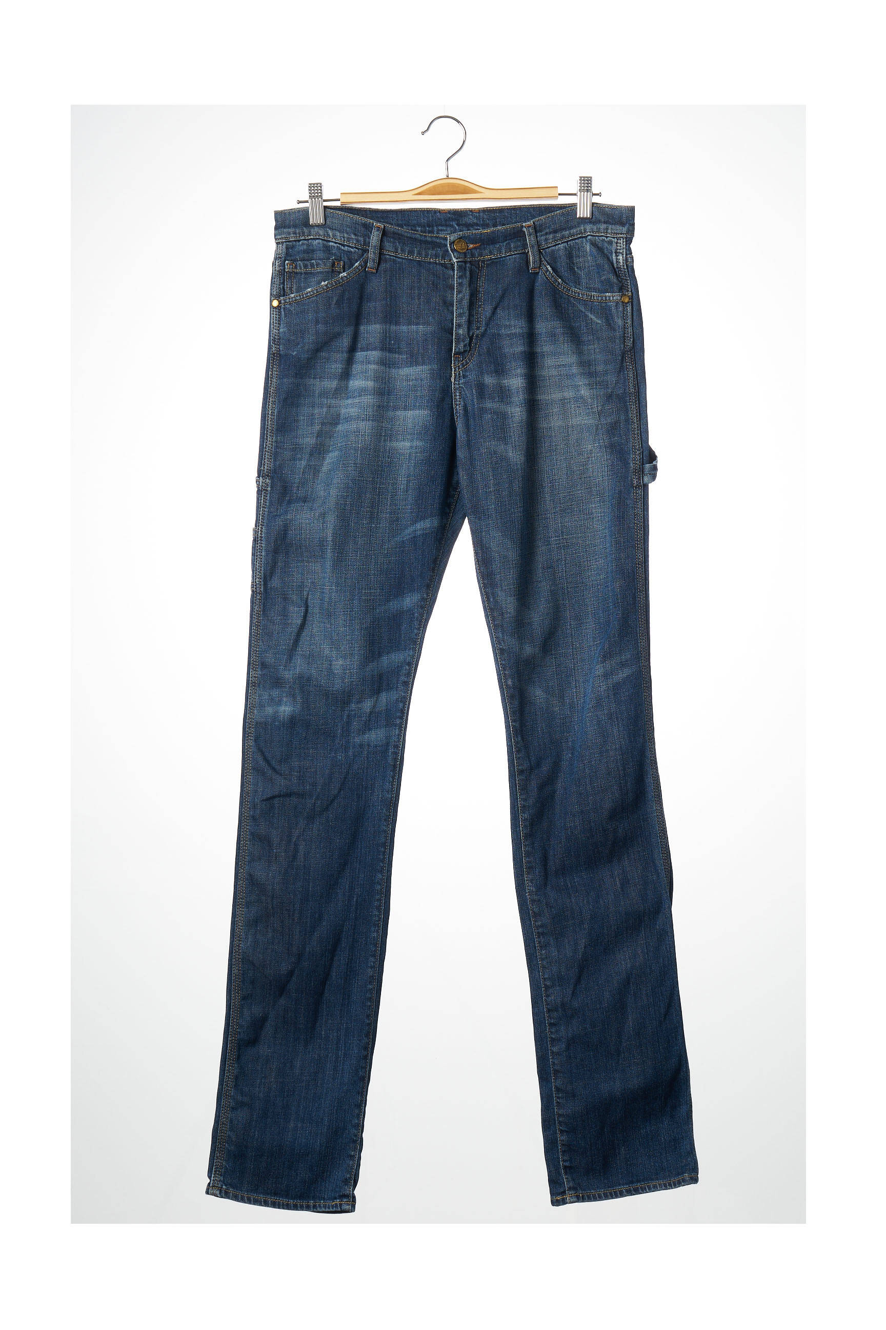Acquaverde Jeans Coupe Droite Femme couleur bleu