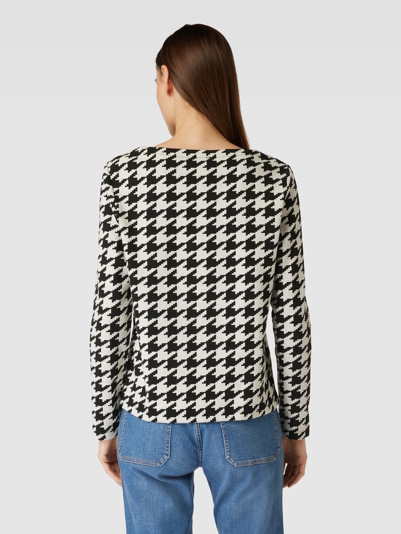 Pullover mit Hahnentrittmuster Modell 'Otto' in black