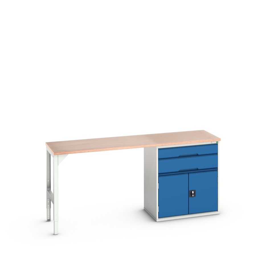 Banc de lucru Bott 16921955.11 Verso, 2 sertare, 2 uși, lățime sertar 800 mm, placaj RAL 5010