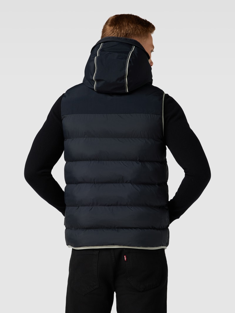 Steppweste mit Label-Details Modell 'SHAKLETON' in schwarz