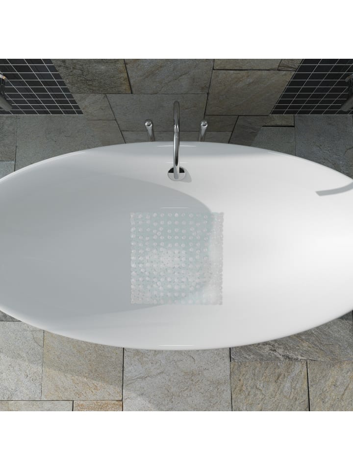 relaxdays Duschmatte in Transparent - (B)53 x (T)53 cm günstig kaufen onesize
