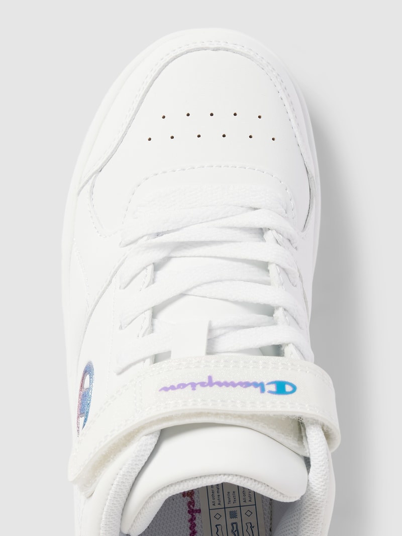 High Top Sneaker mit Label-Detail in weiß