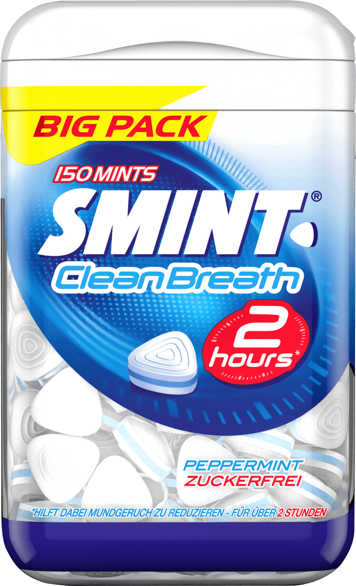 Pastillen, 2h Peppermint, Pfefferminze, zuckerfrei, Big Pack, 105 g