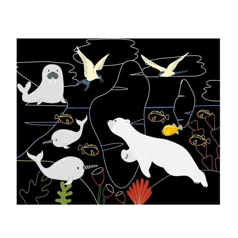 Pochette Mes cartes à gratter océan NE - Auzou