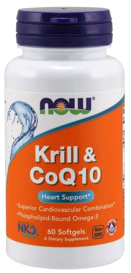 Now Foods Kril & CoQ10, Συμπλήρωμα Διατροφής με Έλαιο Κριλ και Συνένζυμο Q10, Κάψουλες