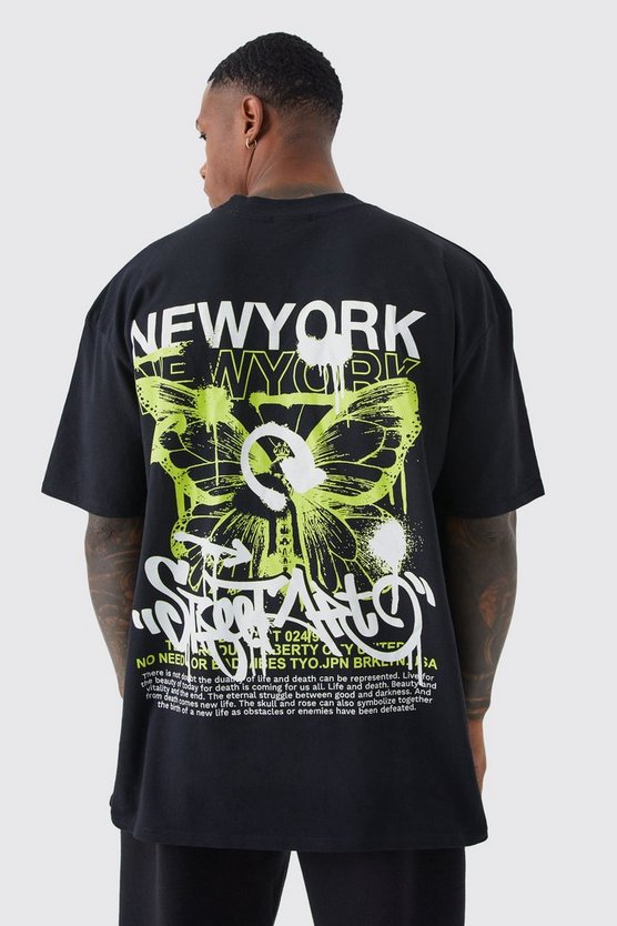 Oversize T-Shirt mit New York Print