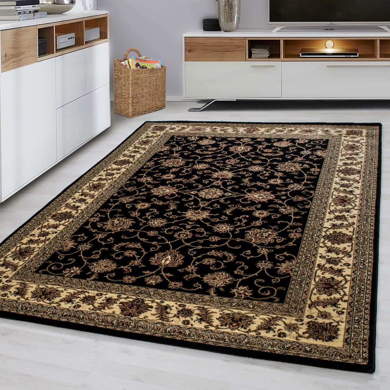 Ayyildiz Teppich, MARRAKESH 0210, BLACK, 160 x 230 cm