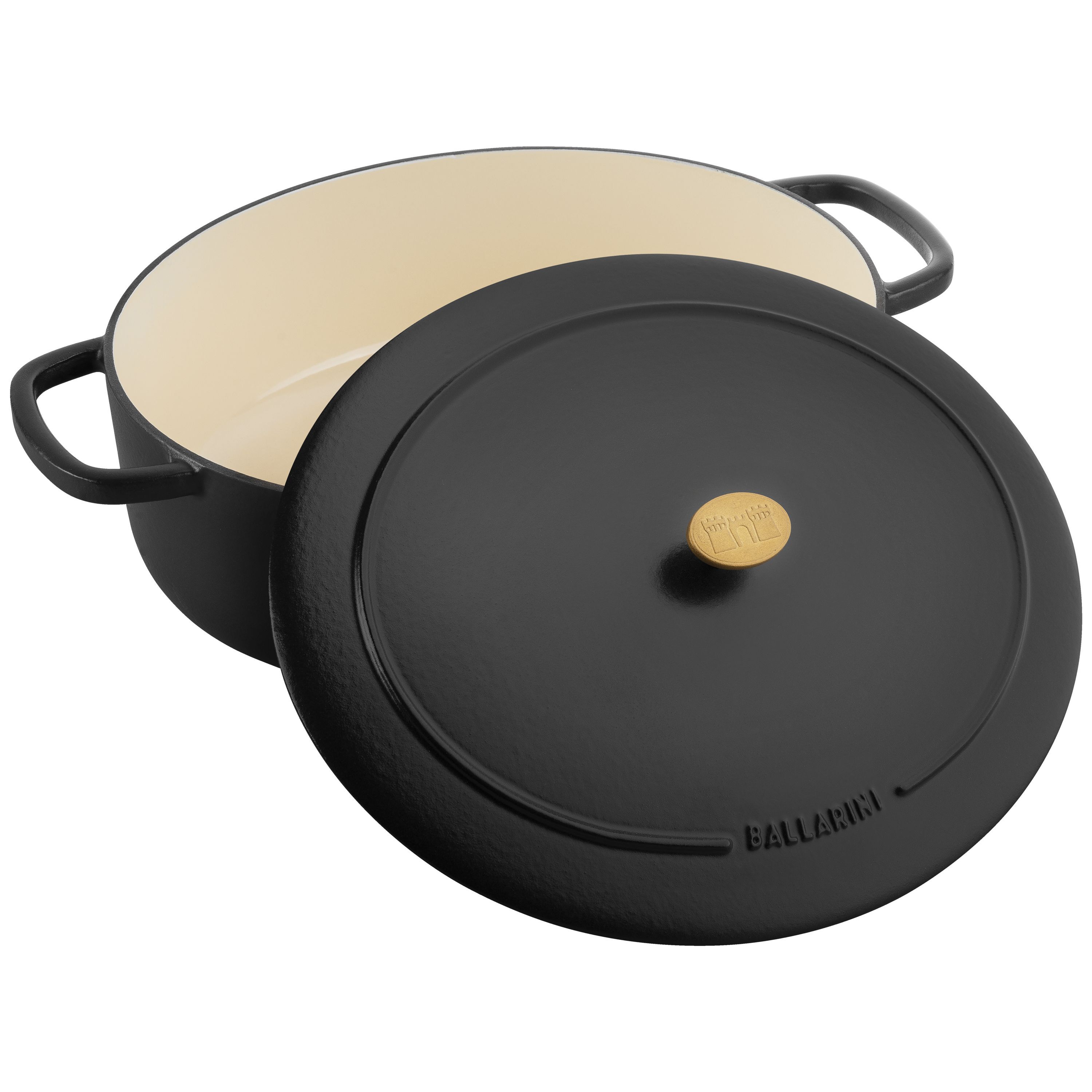 Cocotte 37 cm, oval, Schwarz, Gusseisen