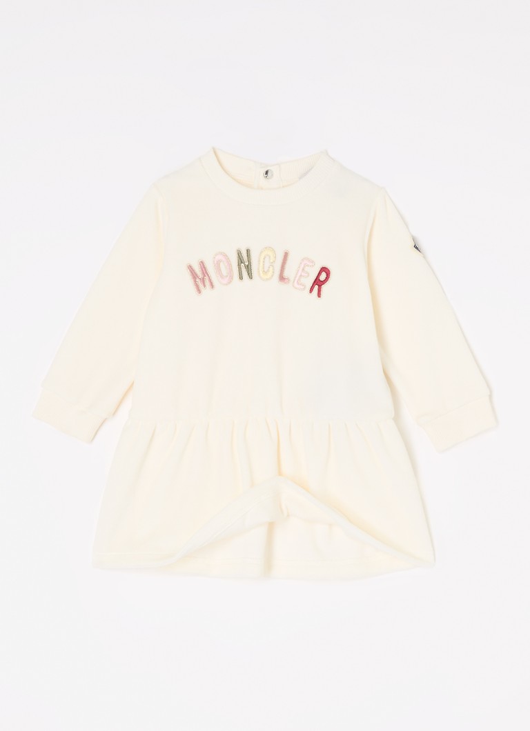 Moncler Velvet dress with logo embroidery