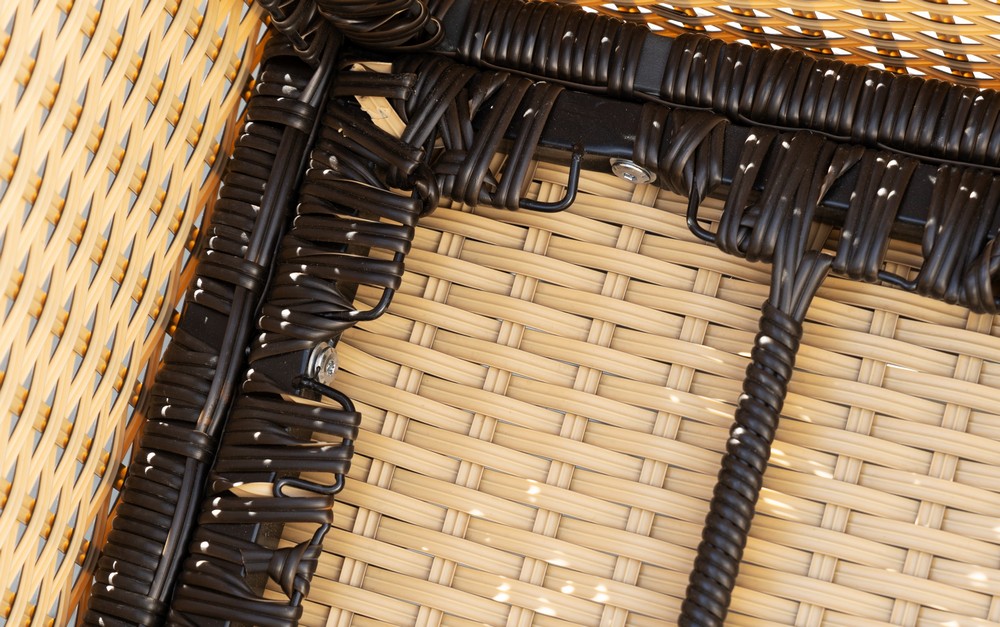 Solax Sunshine Garten-Stühle Rattan 2er-Set, braun