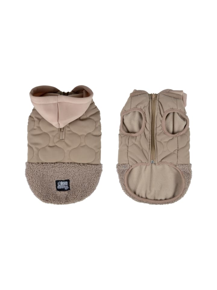 dynamic24 Hunde Mantel Winterjacke Hundemantel  in Beige günstig kaufen 40