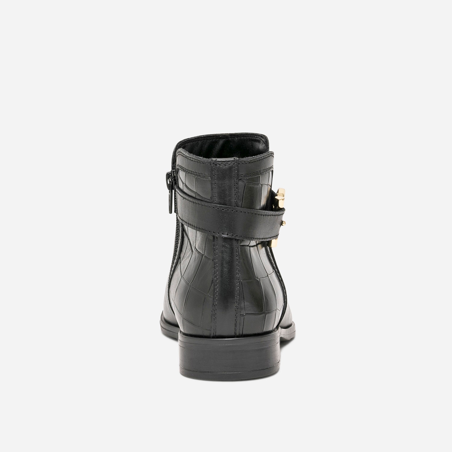 Boots jodhpur noir en cuir avec boucle étrier