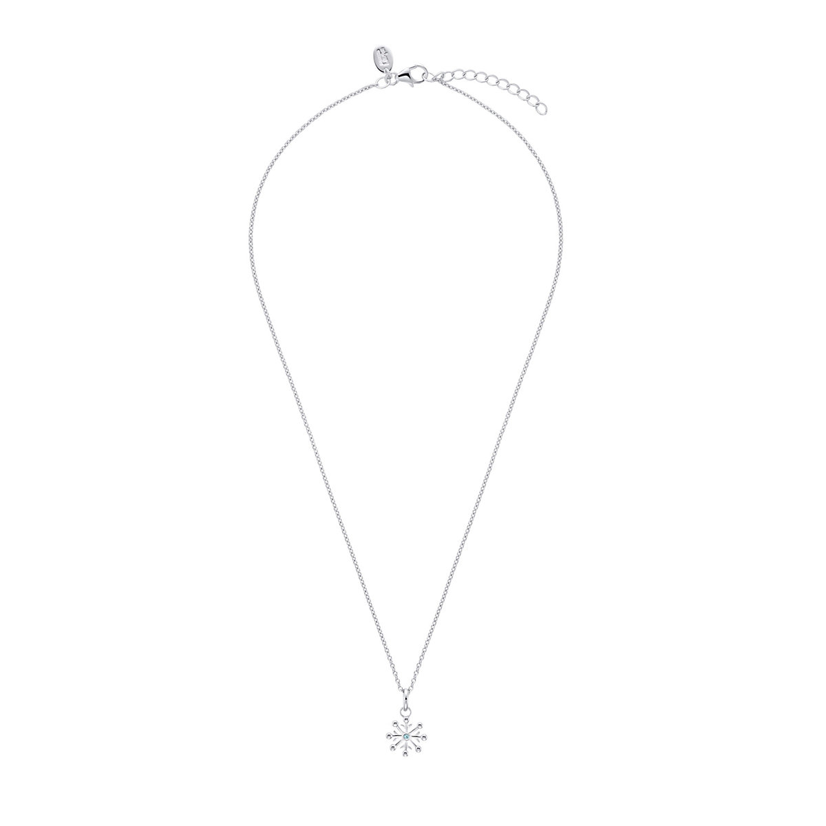 Kette mit Anhänger für Mädchen, 925 Sterling Silber, Zirkonia synth. | Schneeflocke Halsketten für Mädchen
