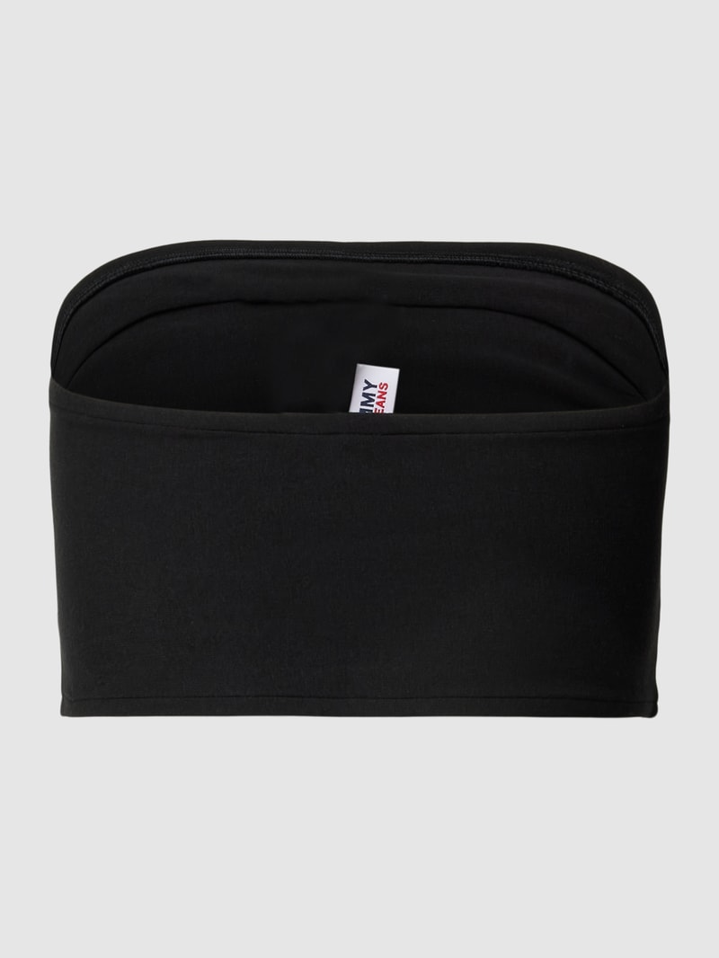 Bandeau-BH mit Label-Print Modell 'HERITAGE' in schwarz