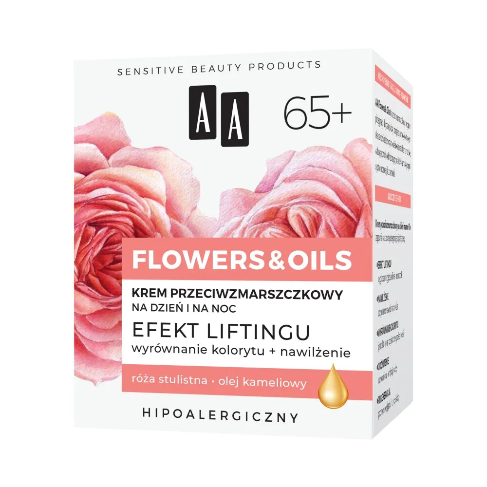 AA Flowers&Oils 65+ Løftende Effekt Anti-rynke Dag- og Natcreme
