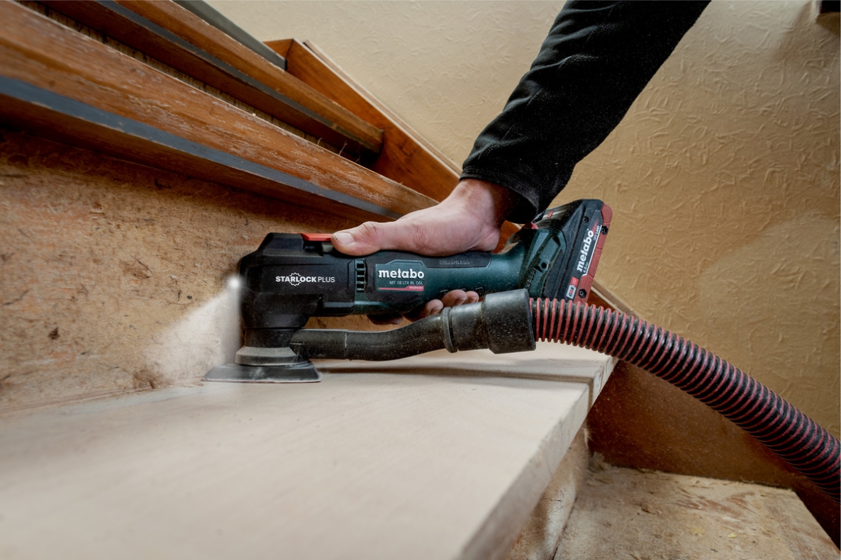 Outil multifonction Metabo 613088800 MT 18 LTX BL QSL Accu-Multitool 18 V 4,0 Ah LiHD en metaBOX