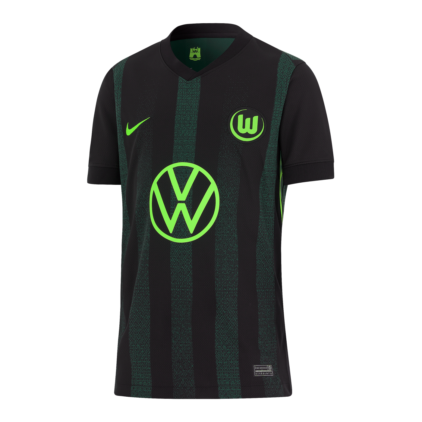 Nike VfL Wolfsburg Trikot Away Kids 2024/2025 Schwarz Grün F011