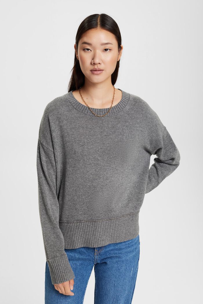 CURVY Strickpullover aus Wollmix