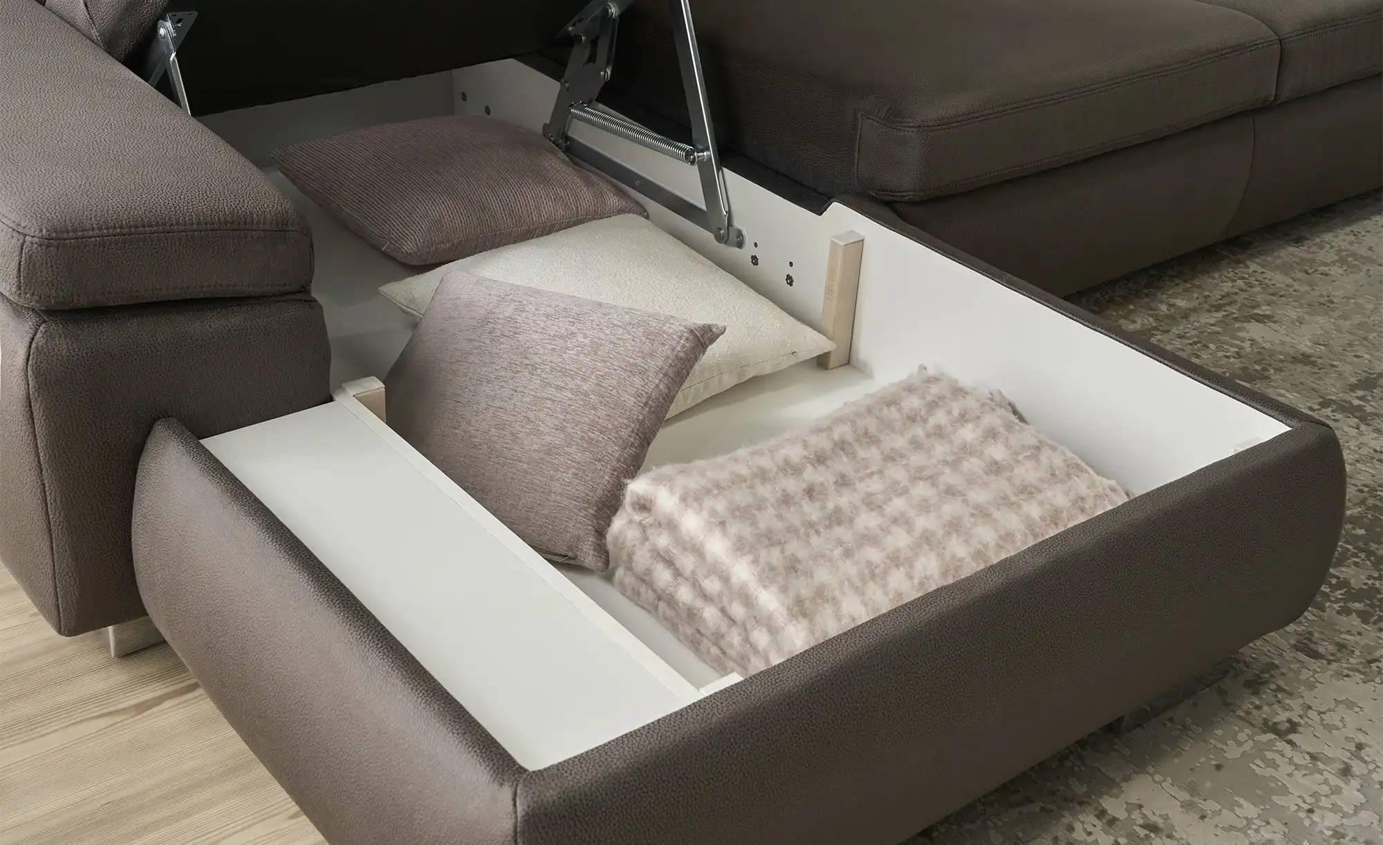 Kollektion Kraft Ecksofa aus Mikrofaser Kathrin