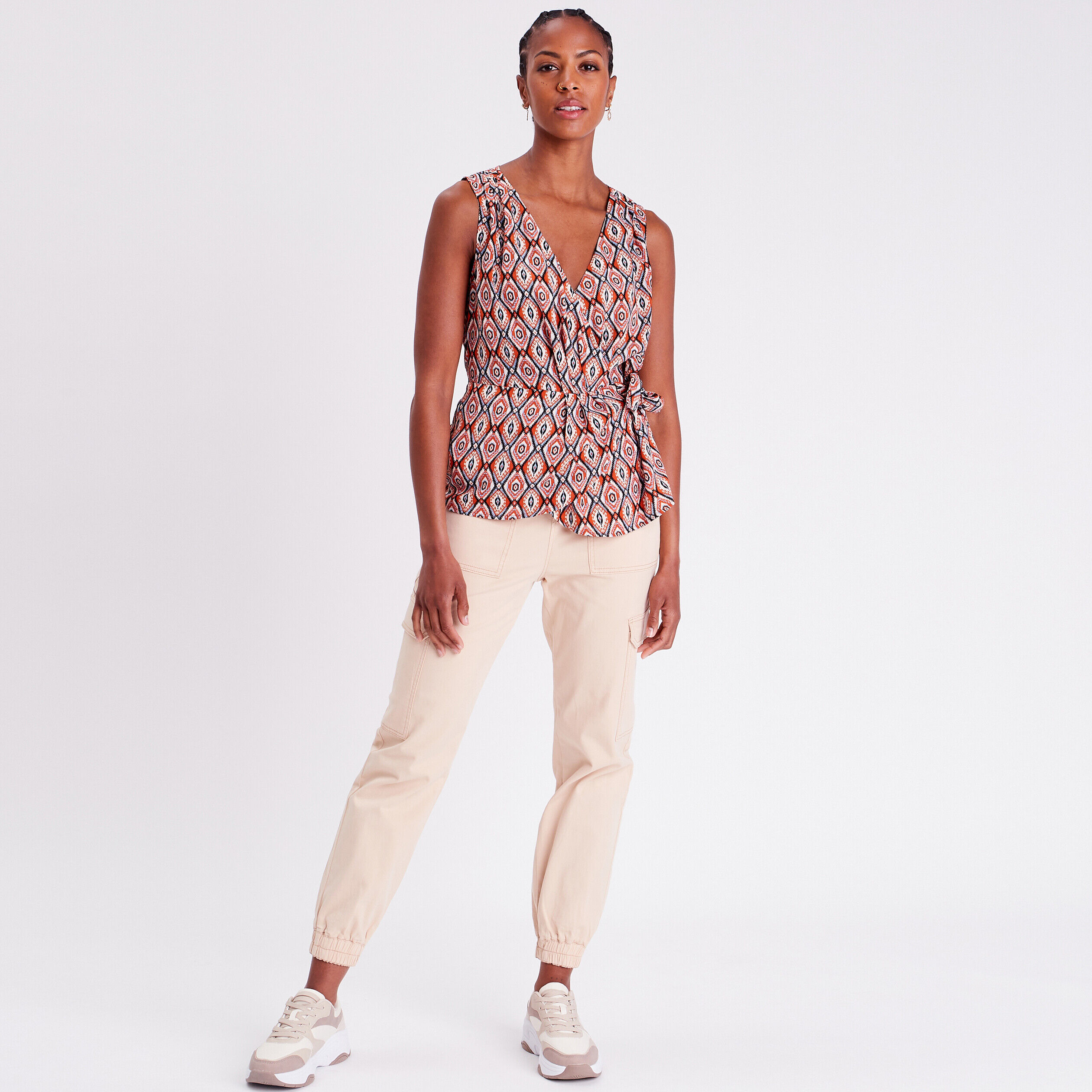 Blouse sans manches beige femme | Cache Cache