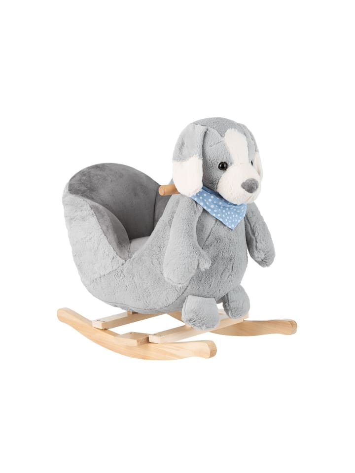 Kikkaboo Schaukeltier Puppy mit Sitz in grau günstig kaufen onesize