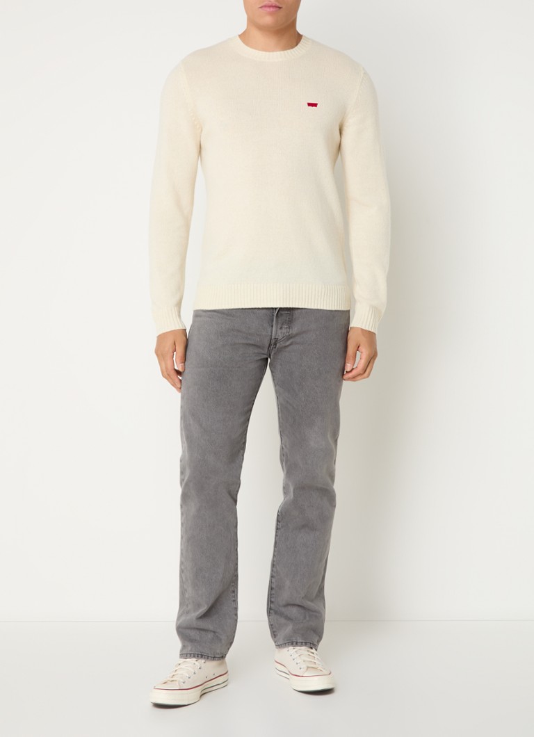 Levi's Fine-knit wool blend pullover with logo embroidery