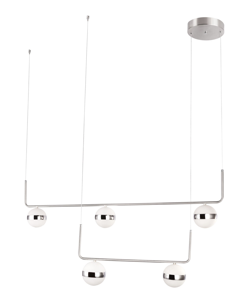 Globo Lighting - LOVEST - Hängeleuchte Metall Nickel matt, LED