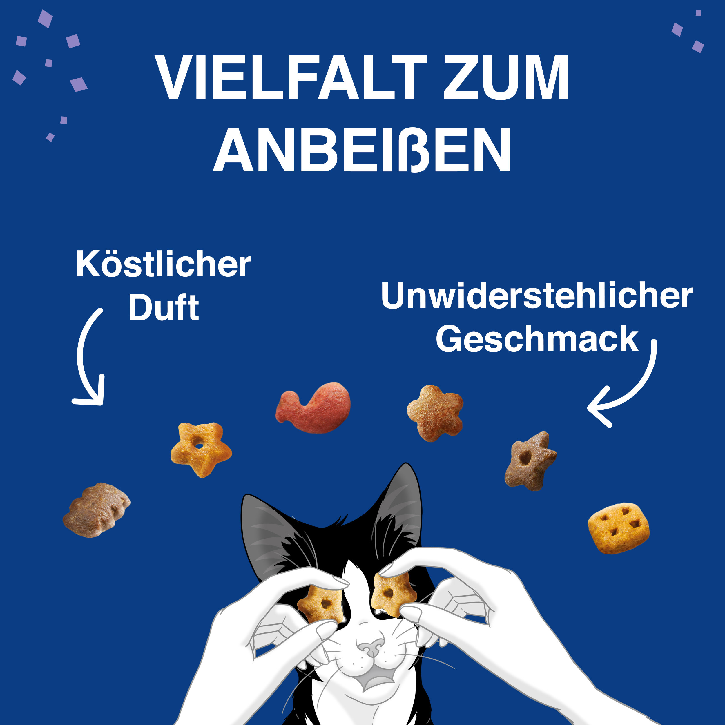 Felix Snacks Felix KnabberMix Original & Strandspaß Katzensnacks 2 x 8 Beutel à 60g