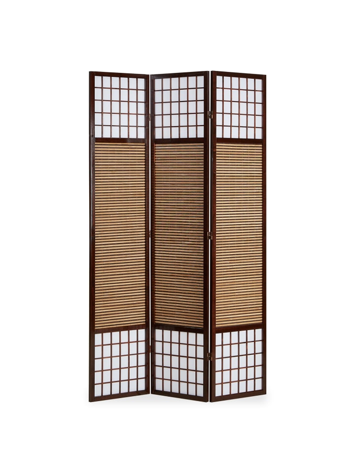 Homestyle4u 3-tlg. Paravent in Braun 120x200 günstig kaufen onesize