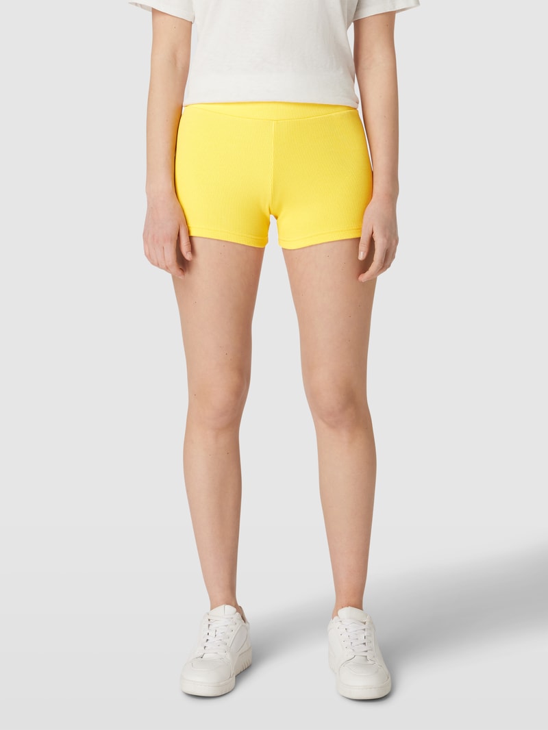 Shorts mit Label-Detail in gelb