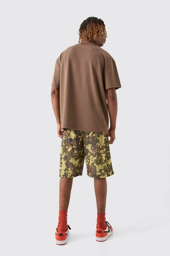 Tall Man Mesh Camouflage Basketball-Shorts