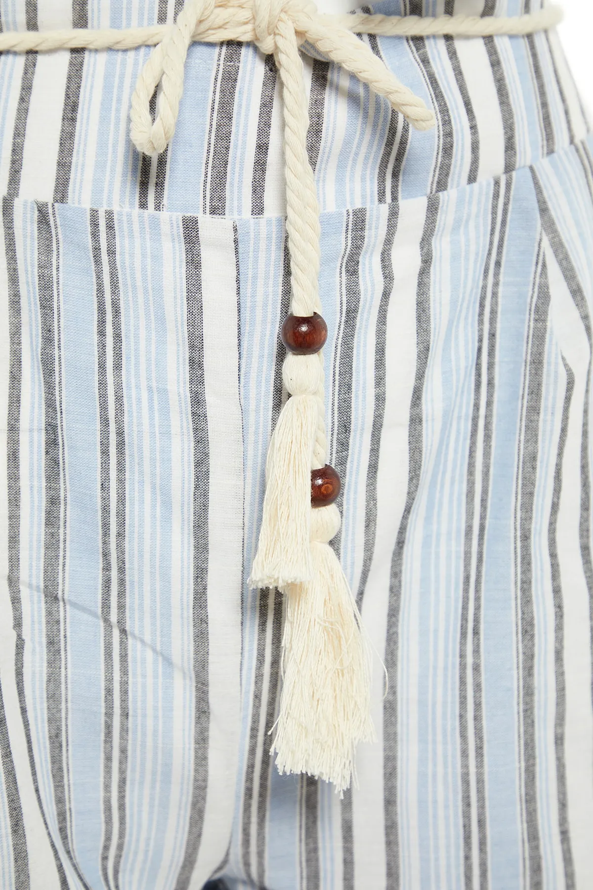 Trendyol Collection  Mehrfarbig gestreiftes Strandoberteil und -unterteil-Set TBESS22AU0293
