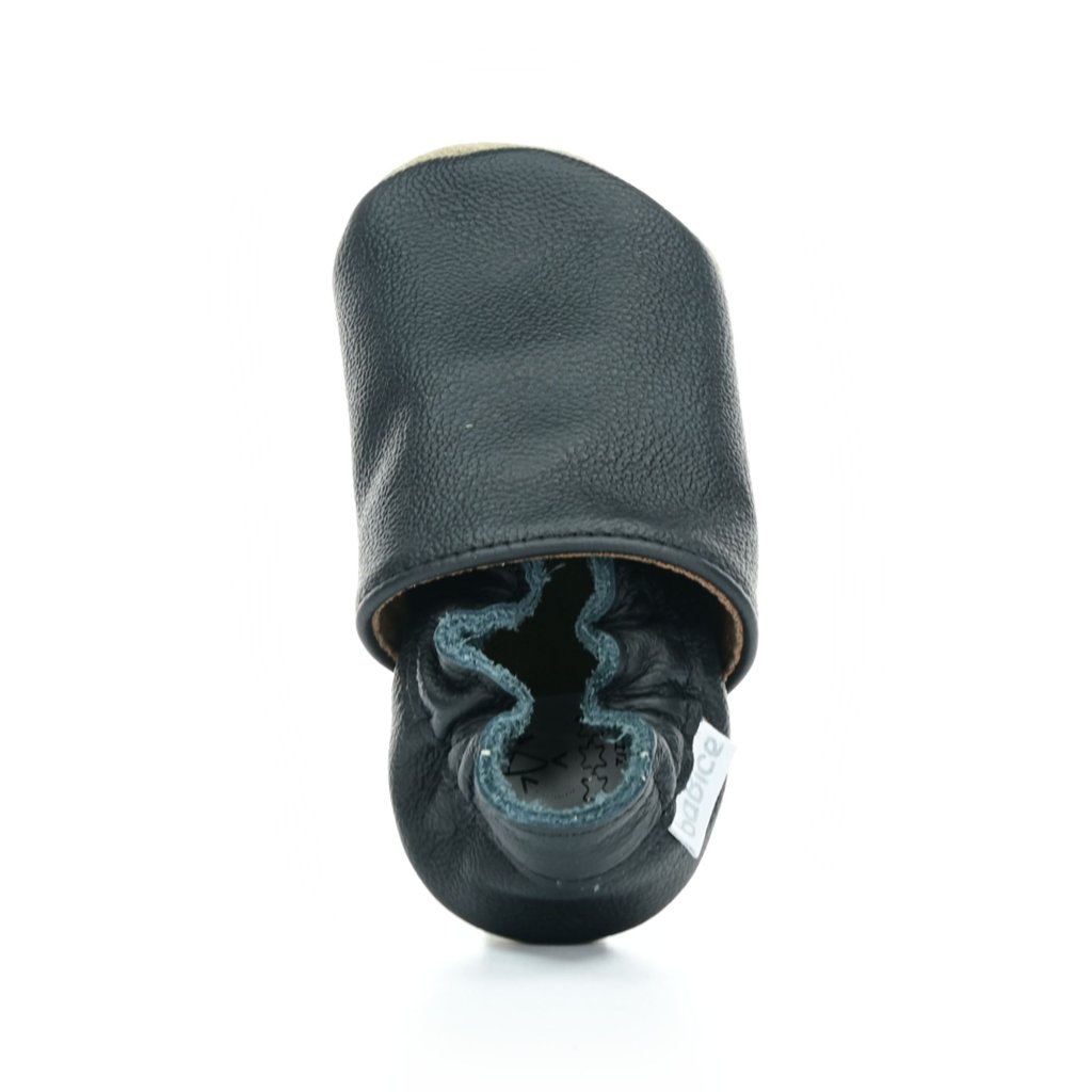 baBice Plain Black schwarze Krabbelschuhe